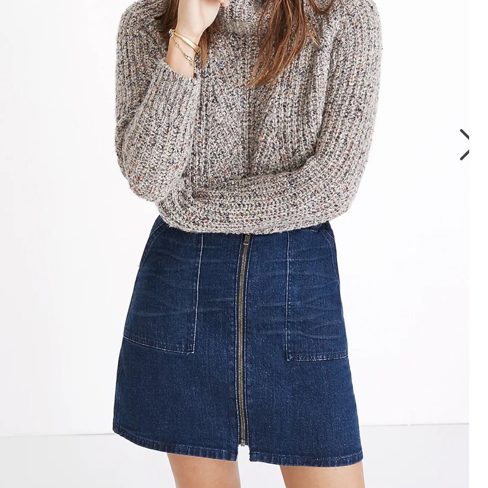 Madewell Denim Utility Zip Skirt